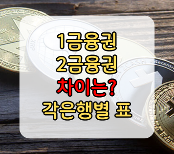 1금융권 2금융권 차이 각은행별 표